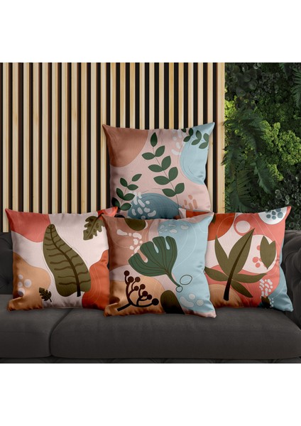 Yaprak Tasarımlı 4'lü Yastık Içi ve Kırlent Kılıfı 45CM 113668