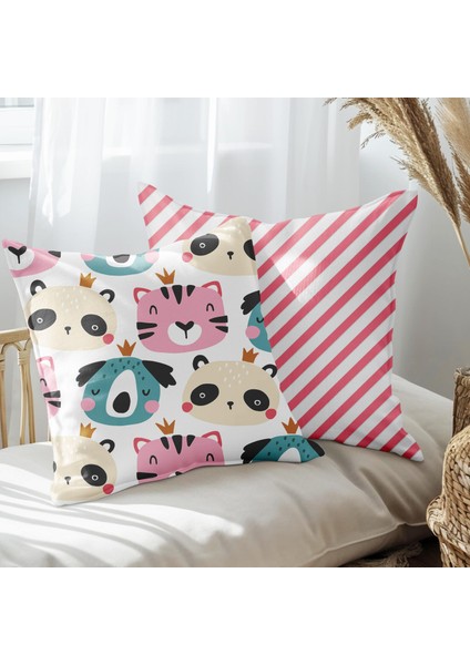 Modern Tasarımlı 2'li Yastık Içi ve Kırlent Kılıfı 45CM 113572