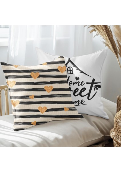 Evim Güzel Evim Tasarımlı 2'li Yastık Içi ve Kırlent Kılıfı 45CM 113539