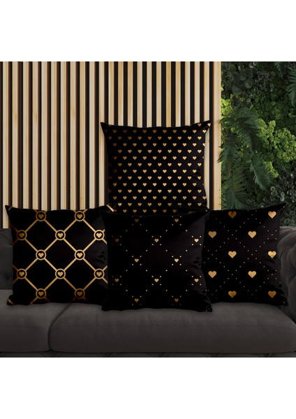 Kalp Tasarımlı 4'lü Yastık Içi ve Kırlent Kılıfı 45CM 113690