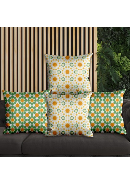 Geleneksel Mandala Tasarımlı 4'lü Yastık Içi ve Kırlent Kılıfı 45CM 113800