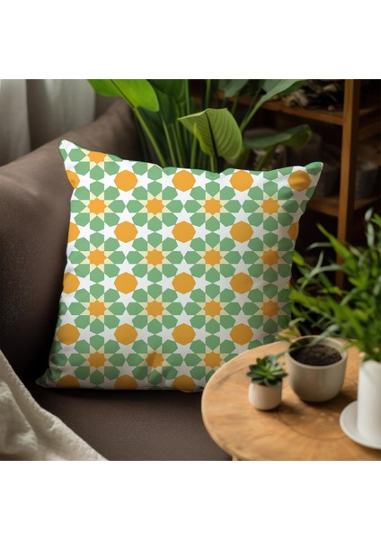 Geleneksel Mandala Tasarımlı 4'lü Yastık Içi ve Kırlent Kılıfı 45CM 113800