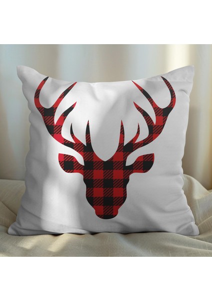 Yeni Yıla Özelekoseli Geyik Tasarımlı 2'li Yastık Içi ve Kırlent Kılıfı 45CM 113602 fiyatları