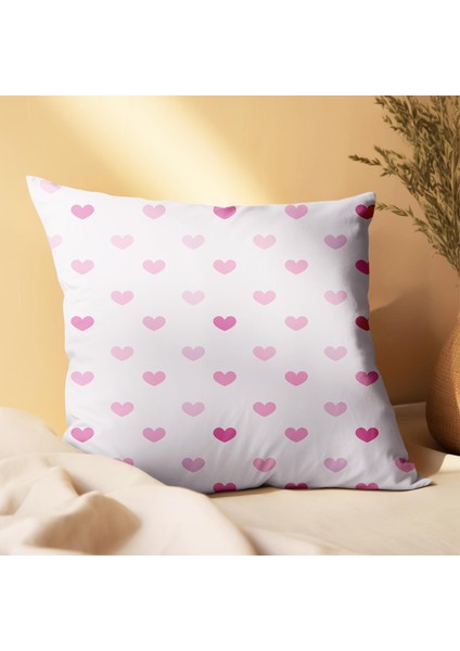 Pembe Kalp Tasarımlı 4'lü Yastık Içi ve Kırlent Kılıfı 45CM 113678 modelleri