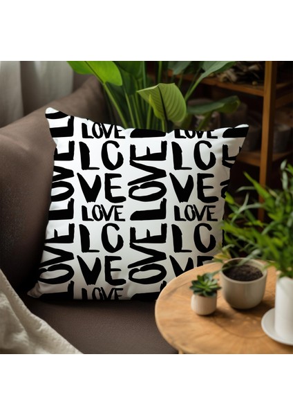 Aşk Tasarımlı 4'lü Yastık Içi ve Kırlent Kılıfı 45CM 113835