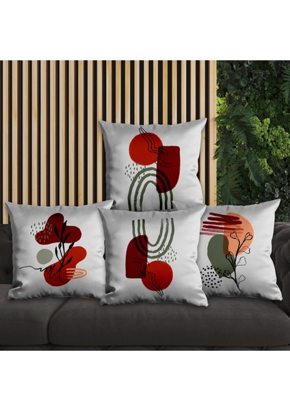 Modern Tasarımlı 4'lü Yastık Içi ve Kırlent Kılıfı 45CM 113706