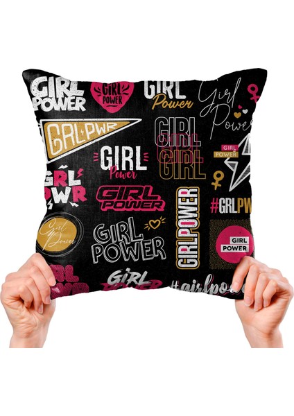 Girl Power Tasarımlı 4'lü Yastık Içi ve Kırlent Kılıfı 45CM 113846 indirimleri