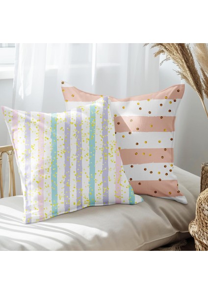 Modern Tasarımlı 2'li Yastık Içi ve Kırlent Kılıfı 45CM 113540