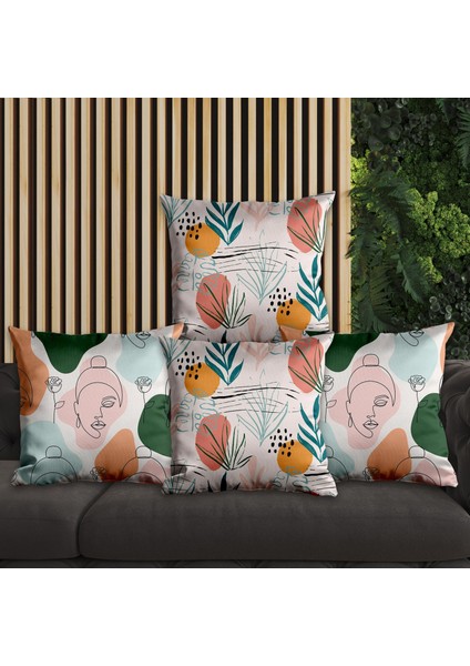 Modern Tasarımlı 4'lü Yastık Içi ve Kırlent Kılıfı 45CM 113670