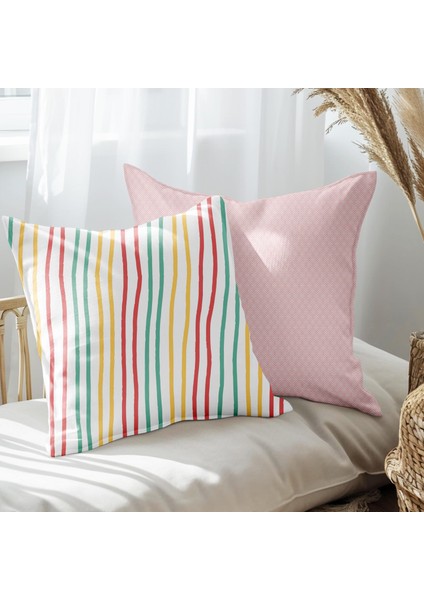 Modern Tasarımlı 2'li Yastık Içi ve Kırlent Kılıfı 45CM 113481
