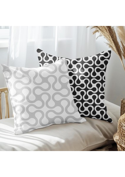Modern Tasarımlı 2'li Yastık Içi ve Kırlent Kılıfı 45CM 113493