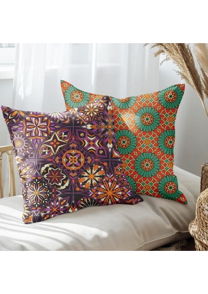 Geleneksel Tasarımlı 2'li Yastık Içi ve Kırlent Kılıfı 45CM 113507