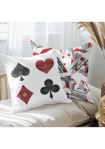 Iskambil Tasarımlı 2'li Yastık Içi ve Kırlent Kılıfı 45CM 113427