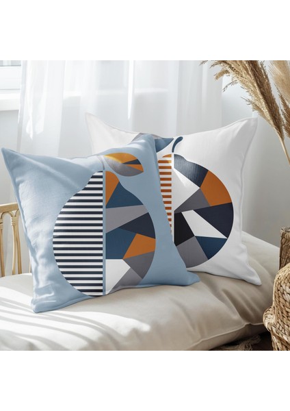 Modern Tasarımlı 2'li Yastık Içi ve Kırlent Kılıfı 45CM 113428