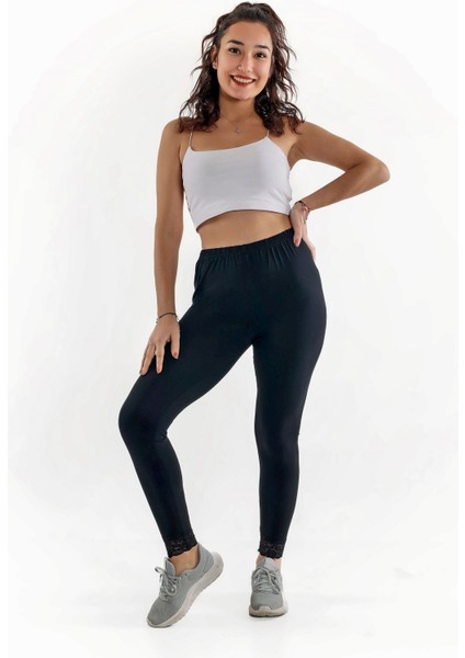 Siyah Dantelli Tayt 2'li Paket (Büyük Beden Seçeneğiyle) fiyatları