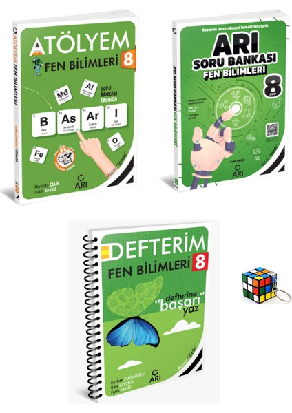 8. Sınıf Fen Bilimleri Defterim-8. Sınıf Fen Bilimleri Atölyem- 8. Sınıf Fen Bilimleri Arı Soru Bankası (Yazılıda 100 Cepte )