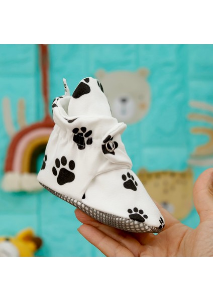 Organik Pamuk Bebek Pandufu, Kaydırmaz Taban, Yenidoğan Patiği, Ev Kreş Ayakkabısı, Köpek Patisi fırsatları