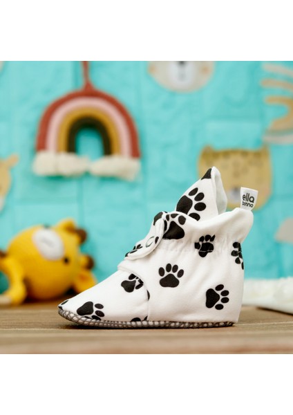 Organik Pamuk Bebek Pandufu, Kaydırmaz Taban, Yenidoğan Patiği, Ev Kreş Ayakkabısı, Köpek Patisi