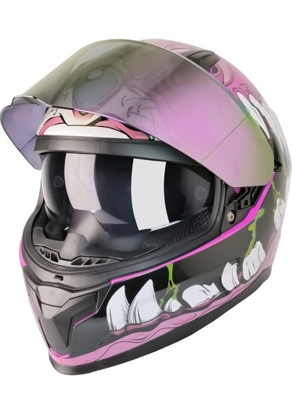 M-910 Horus Lady Güneş Vizörlü Kask (Gökkuşağı Camlı) modelleri