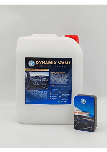 Dynamix Wash Yüksek Kaliteli 2'li Set Torpido Bakım Kremi 5 kg ve Torpido Sünger Cockpıt Cream