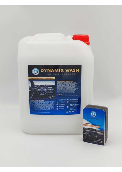 Dynamix Wash Yüksek Kaliteli 2'li Set Torpido Bakım Kremi 5 kg ve Torpido Sünger Cockpıt Cream