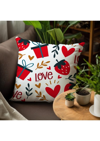 Kalp Tasarımlı 4'lü Yastık Içi ve Kırlent Kılıfı 45CM 113685 fırsatları