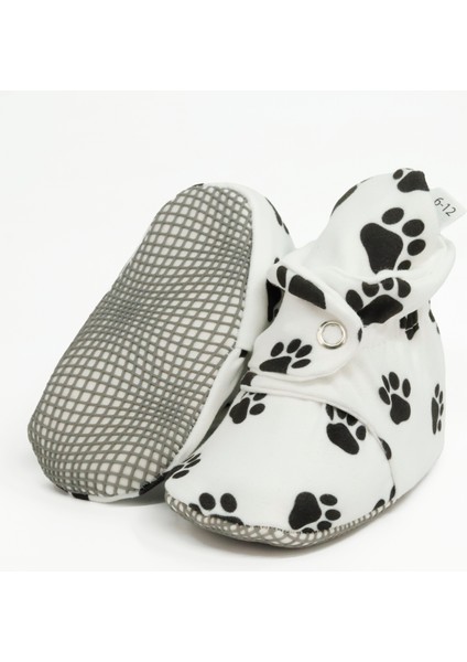 Organik Pamuk Bebek Pandufu, Kaydırmaz Taban, Yenidoğan Patiği, Ev Kreş Ayakkabısı, Köpek Patisi