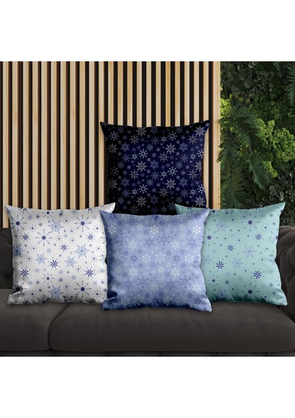 Yeni Yıla Özel Tasarımlı 4'lü Yastık Içi ve Kırlent Kılıfı 45CM 113729