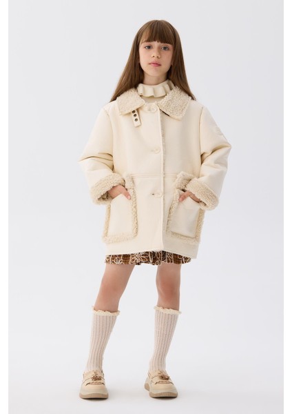 Bg Store Kız Çocuk Ekru Mont