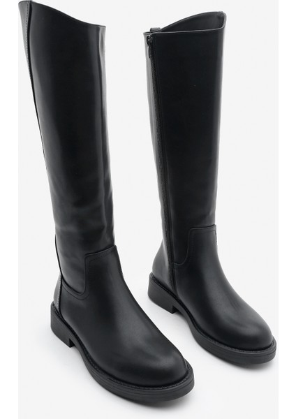 Kadın Yandan Fermuarlı Günlük Çizme Sirante Siyah indirimleri