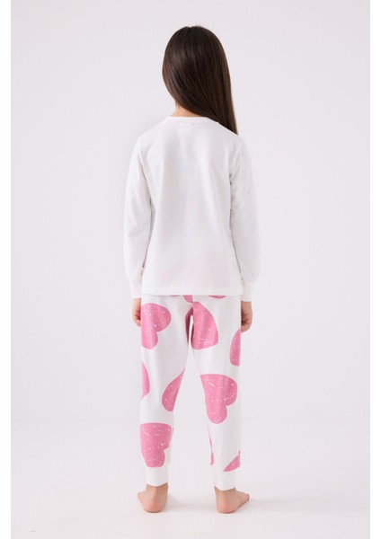 Kız Çocuk Uzun Kol Pijama Takım RP3471 Karanfil