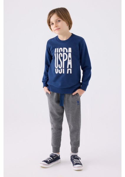 Erkek Çocuk Eşofman Takımı US1901 Koyu İndigo