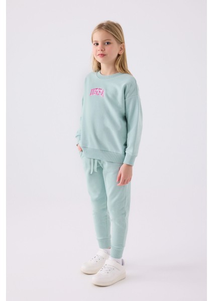 Kız Çocuk Eşofman Takımı US1979 Su Yeşili