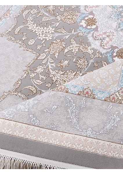 Louvre 38520 Gri Retro Klasik Desen Halı fiyatları