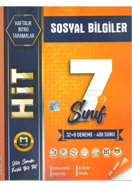 Mozaik Yayınları 7. Sınıf Sosyal  Bilimler  Hit 40'Lı  Deneme - 2025