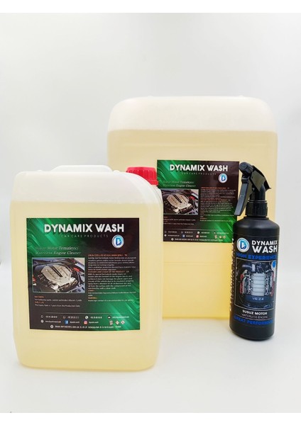 Dynamix Wash Susuz Motor Temizleme ve Parlatma 500 ml - Kolay Kullanım - Zararsız