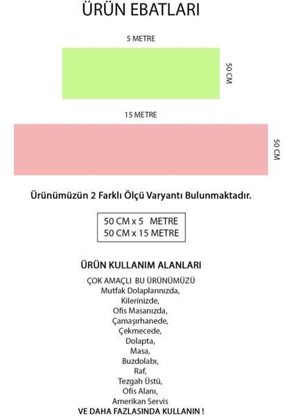 Kaymaz Dolap Içi Çekmece Raf Vitrin Örtüsü fırsatları