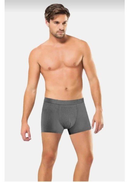 1284 Erkek Nefes Alan Bambu Boxer Tekli