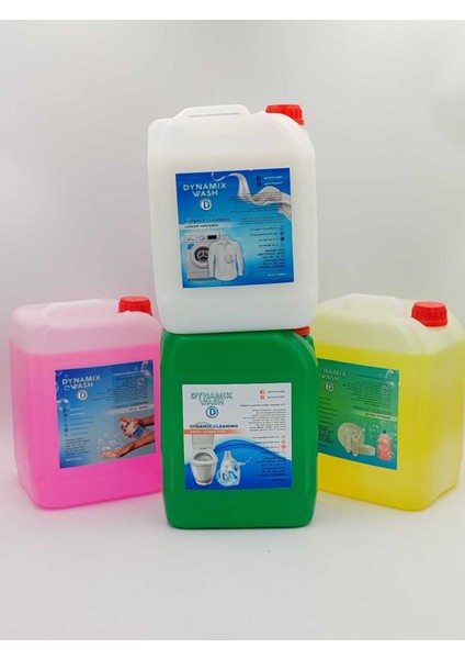 4'lü Ev Temizlik Seti 20 kg - El Sabunu - Elde Bulaşık - Kıvamlı Çamaşır Suyu - Çamaşır Yumuşatıcı indirimleri