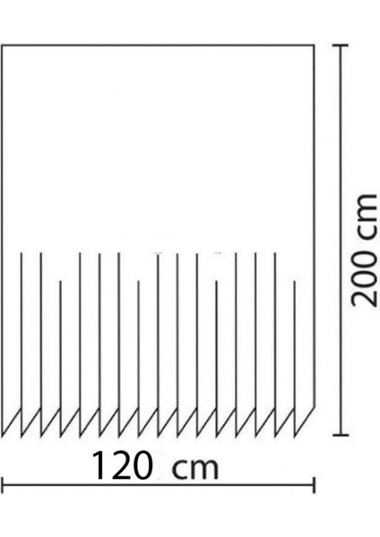 Banyo Duş Perdesi 120X200 Perde Borusu Askı Aparat