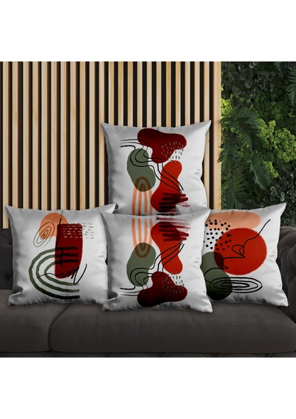 Modern Tasarımlı 4'lü Yastık Içi ve Kırlent Kılıfı 45CM 113707