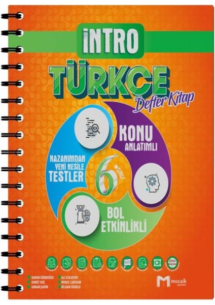 6. Sınıf Türkçe Defter Kitap Ayraç Hediye