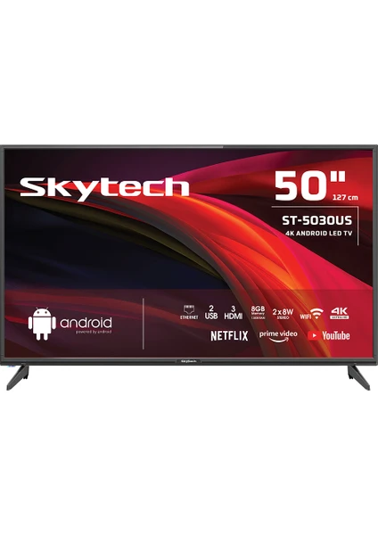 ST-5030US 50" 127 Ekran Dahili Uydu Alıcılı 4K Ultra HD Smart LED TV