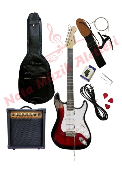 2 Humbucker 1 Sıngle Elektro Gitar Seti Kod 9817