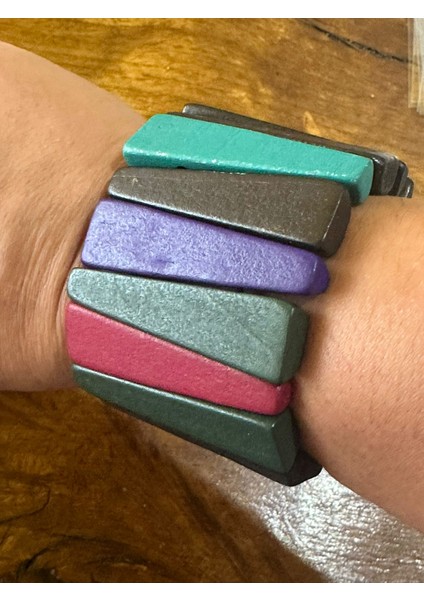 Bambu Ahşap Tasarım Lastikli Unisex Bileklik fiyatları