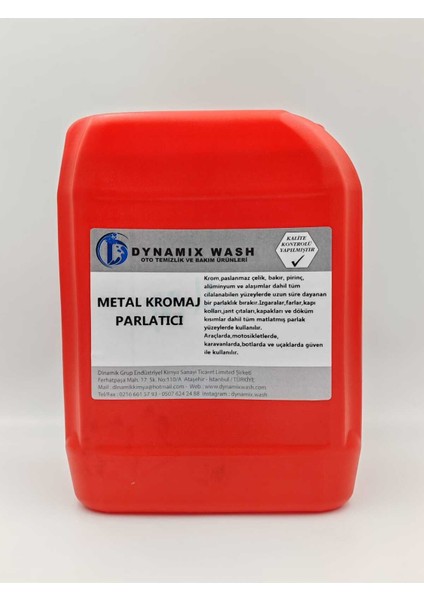 Dynamix Wash Metal Kromaj Parlatıcı 5 kg