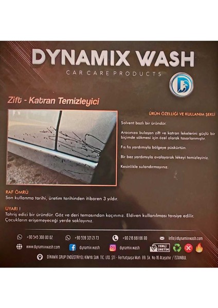 Zift/katran Temizleyici 500 ml modelleri