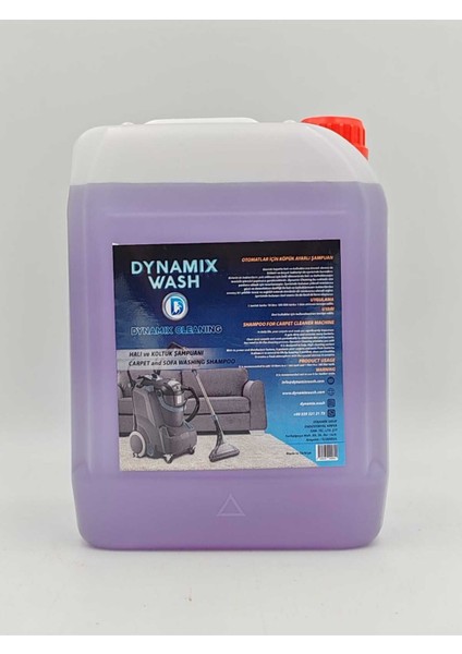 Dynamix Wash Halı Yıkama Makinesi Şampuanı 5 kg Köpük Ayarlı Halı Şampuanı, Lavanta Bahçesi