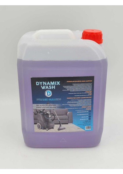 Dynamix Wash Halı Yıkama Makinesi Şampuanı 5 kg Köpük Ayarlı Halı Şampuanı, Lavanta Bahçesi