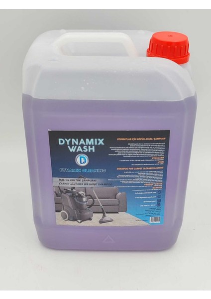 Dynamix Wash Halı Yıkama Makinesi Şampuanı 5 kg Köpük Ayarlı Halı Şampuanı, Lavanta Bahçesi